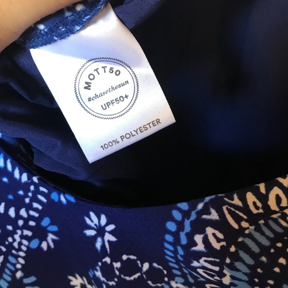 MOTT 50 Fitz Blue Fringe Long Sleeve Layer Romper - Picture 6 of 6